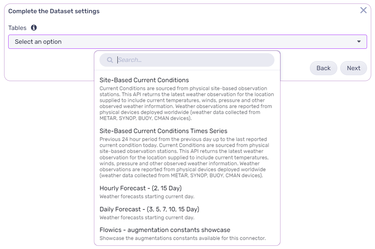 Flowics — Working with Data Connectors Weather Channel